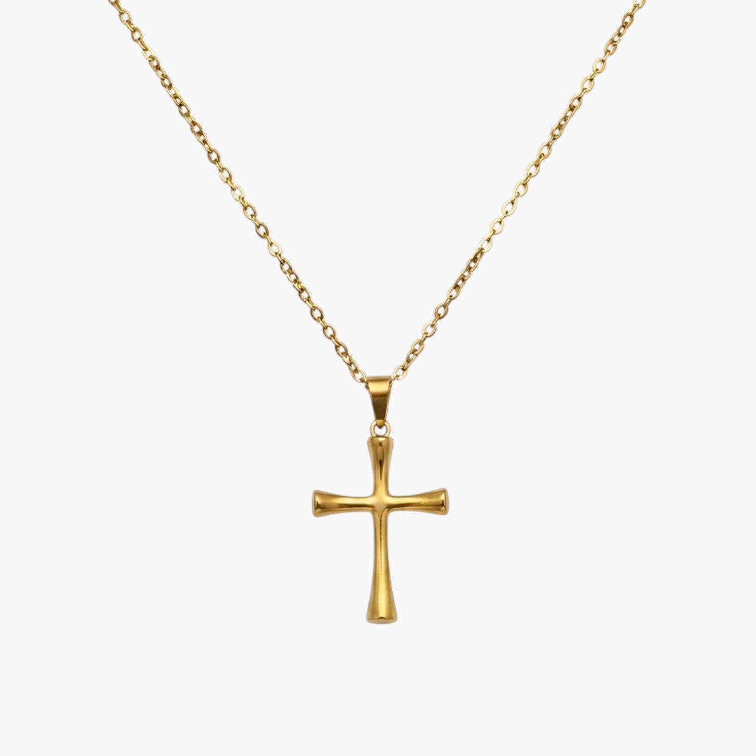 Colar Cruz Minimalista em Aço Inoxidável