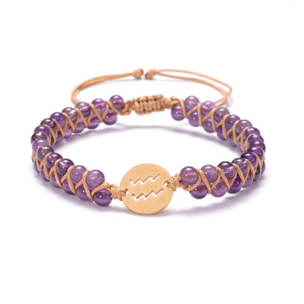 Pulseira Zodíaco em Pedra Natural