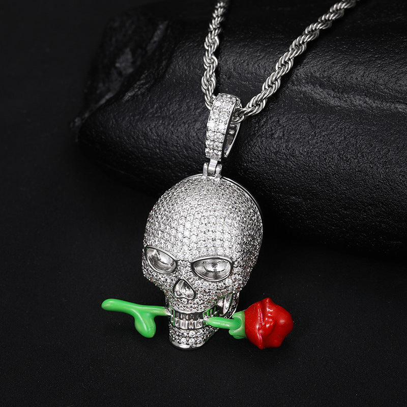 Colar Skull com Zircónia