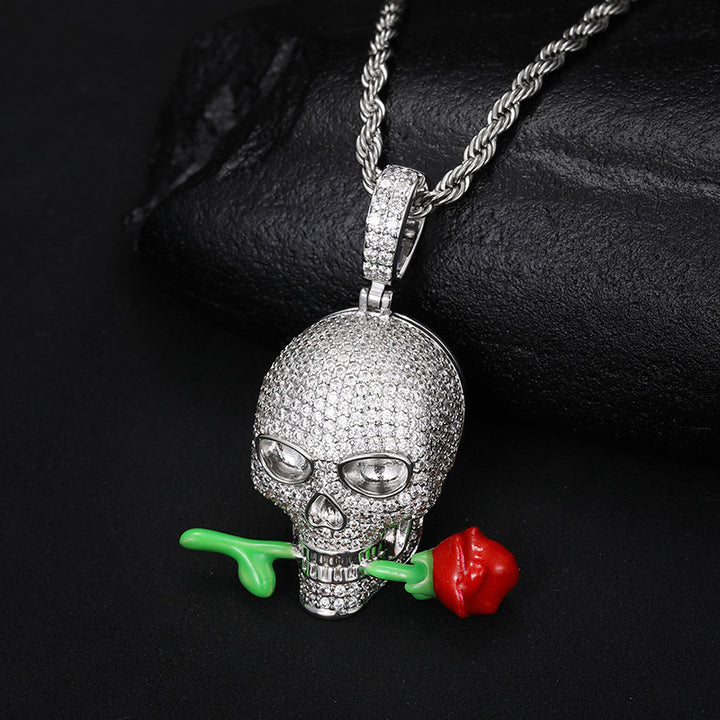 Colar Skull com Zircónia