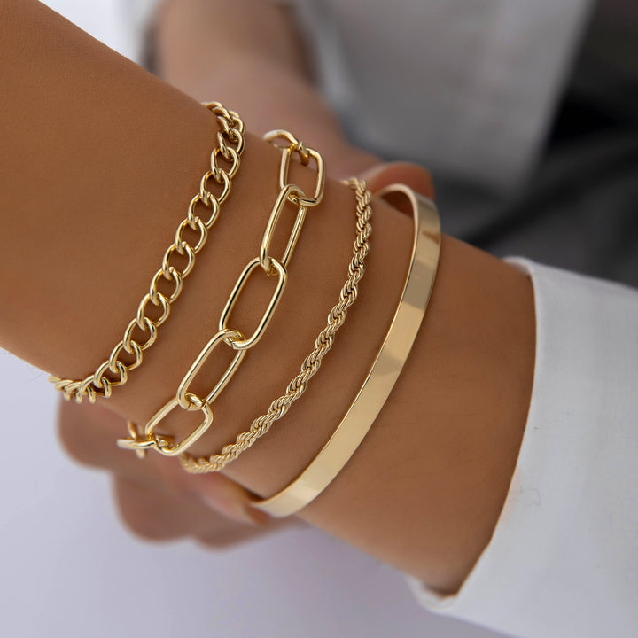 Conjunto de 4 Pulseiras Minimalistas