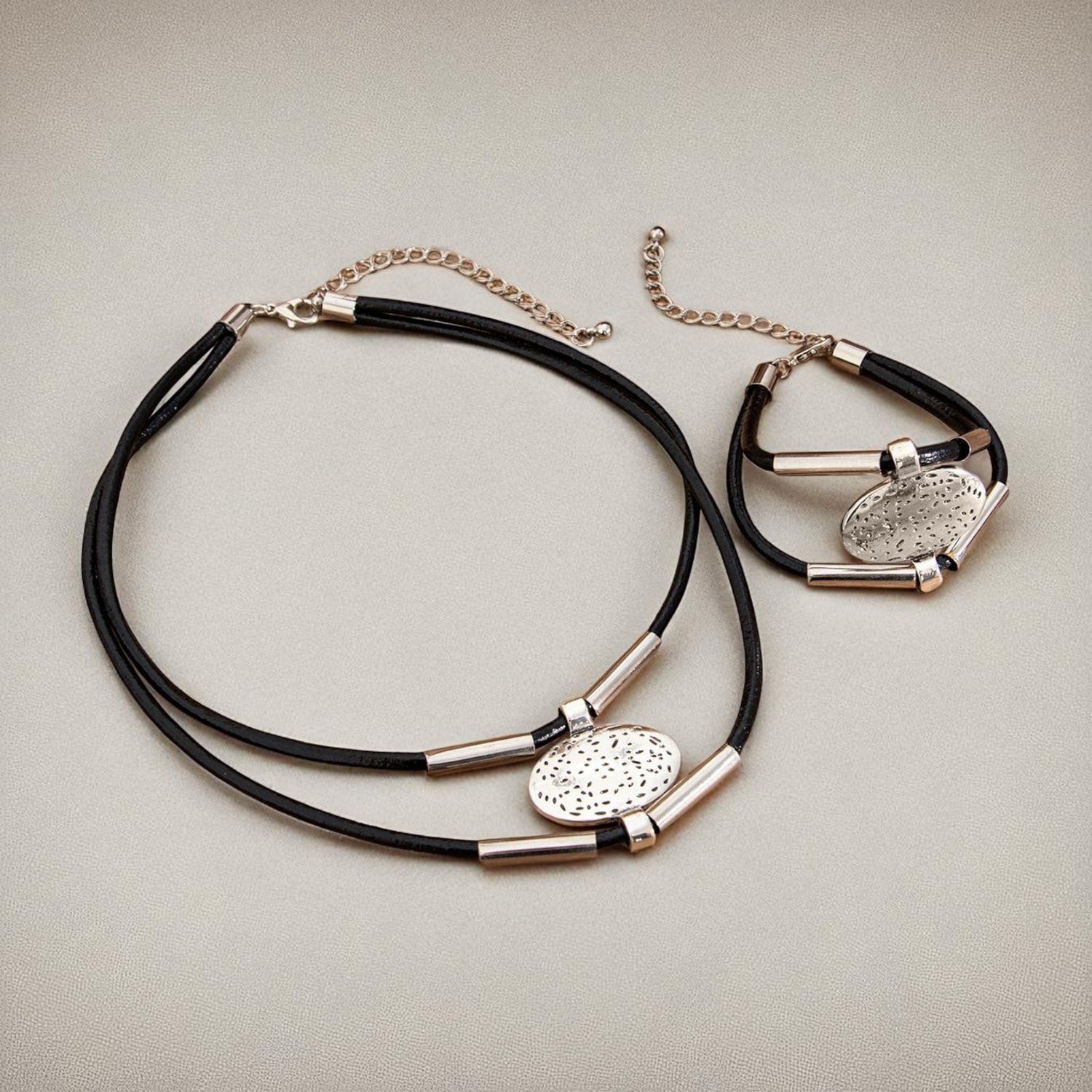 Conjunto Colar e Pulseira Étnico Retro