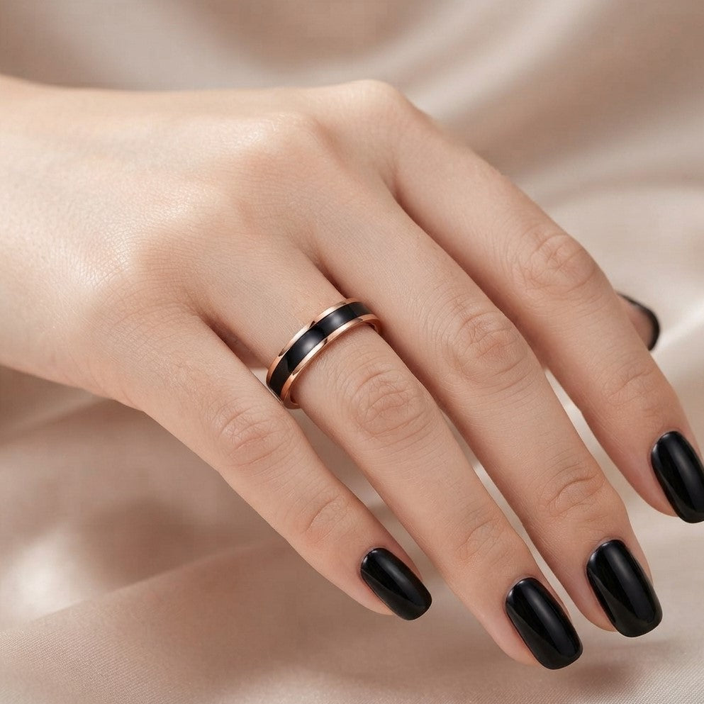 Anillo minimalista de acero inoxidable
