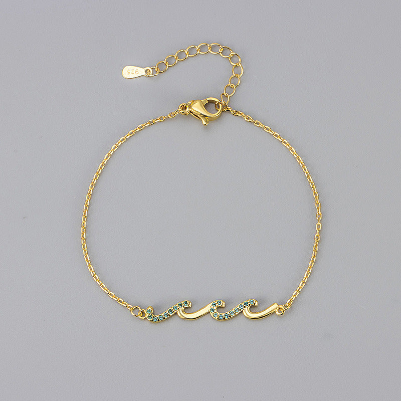 Pulseira Wave com Zircónia