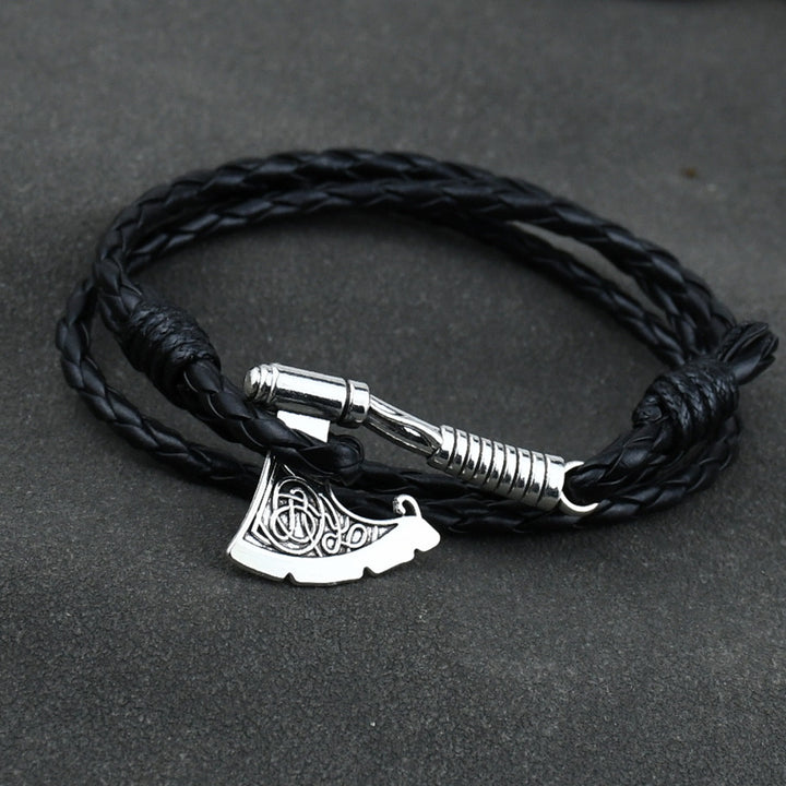 Pulseira Viking de Couro