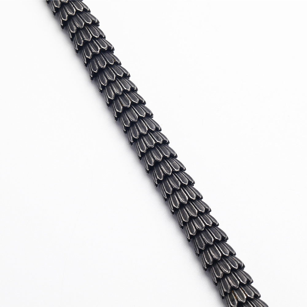 Pulseira Snake em Aço Titânio