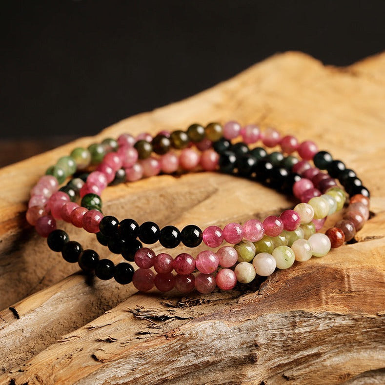 Pulseira Budista em Turmalina Natural