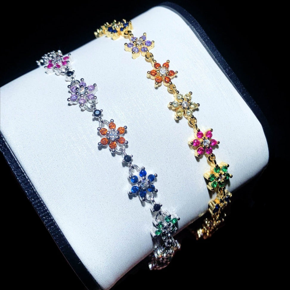 Pulseira Flower com Zircão