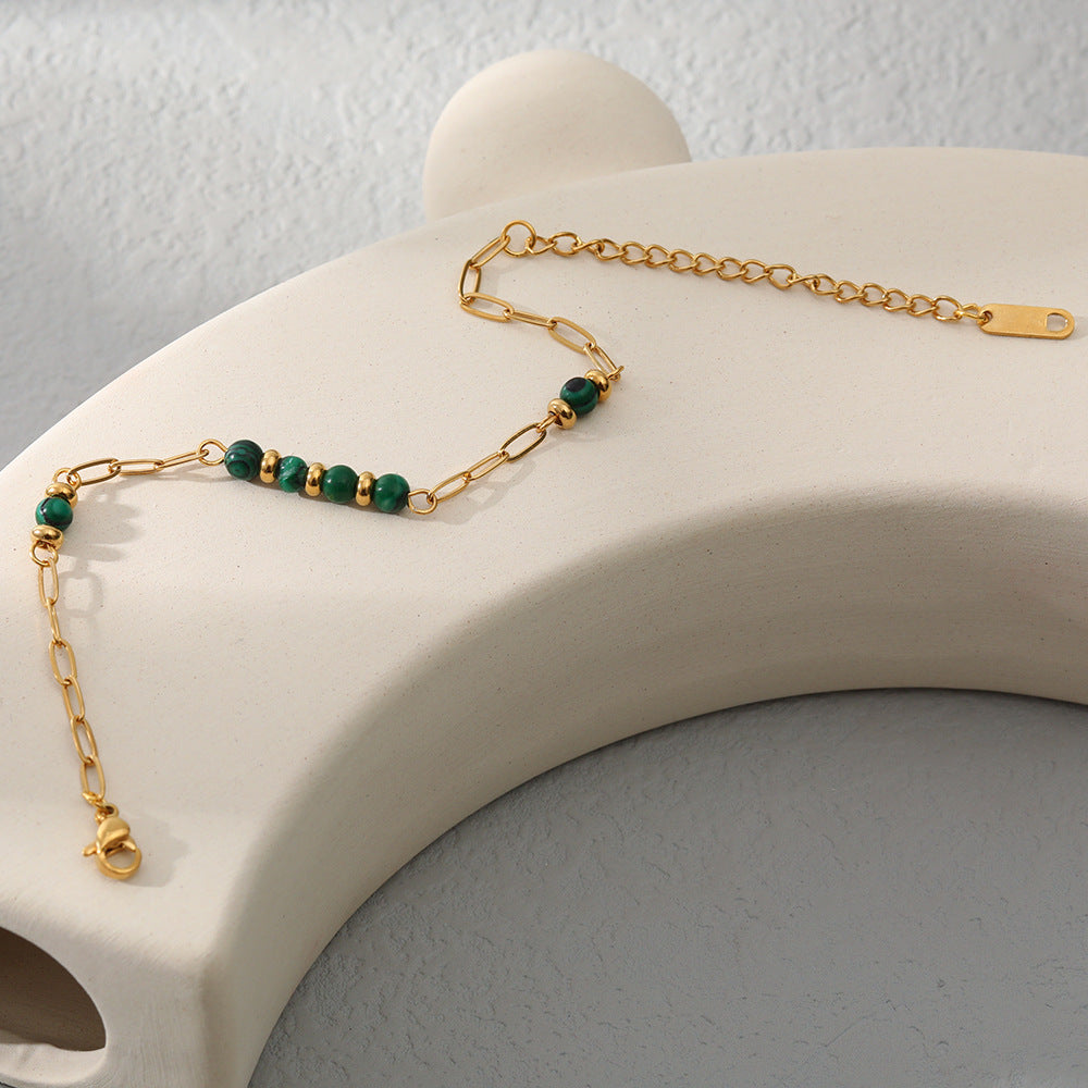 Stainless Steel and Natural Stone Bracelet