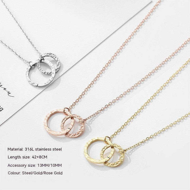 Colar de Dupla Camada em Aço Inoxidável 316L