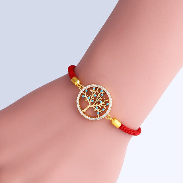 Pulseira Árvore da Vida com Zircônia Cúbica