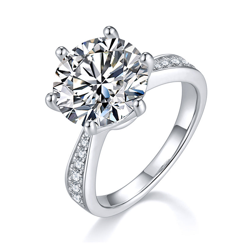 Anel em Prata 925 com Moissanite 5 ct