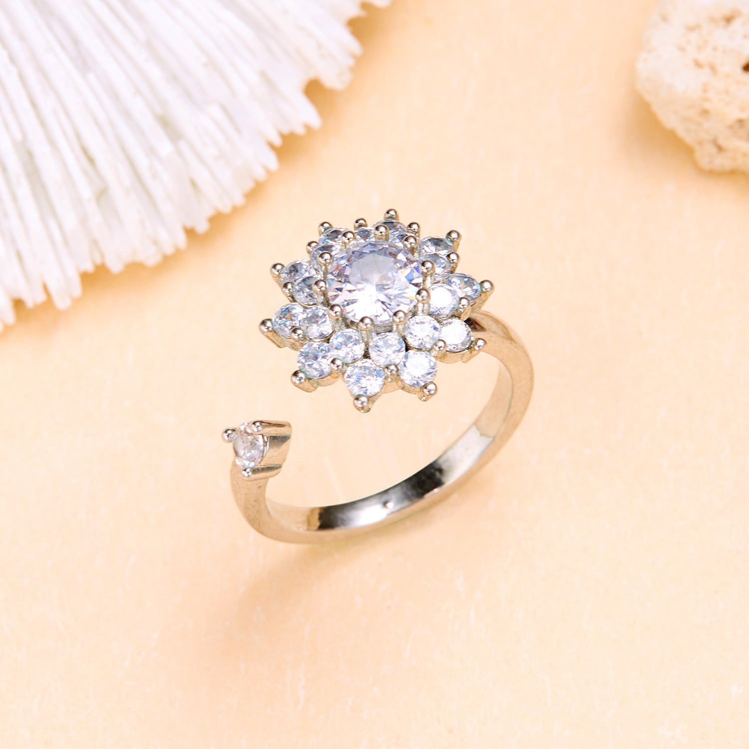 Anel Rotativo com Zircónia