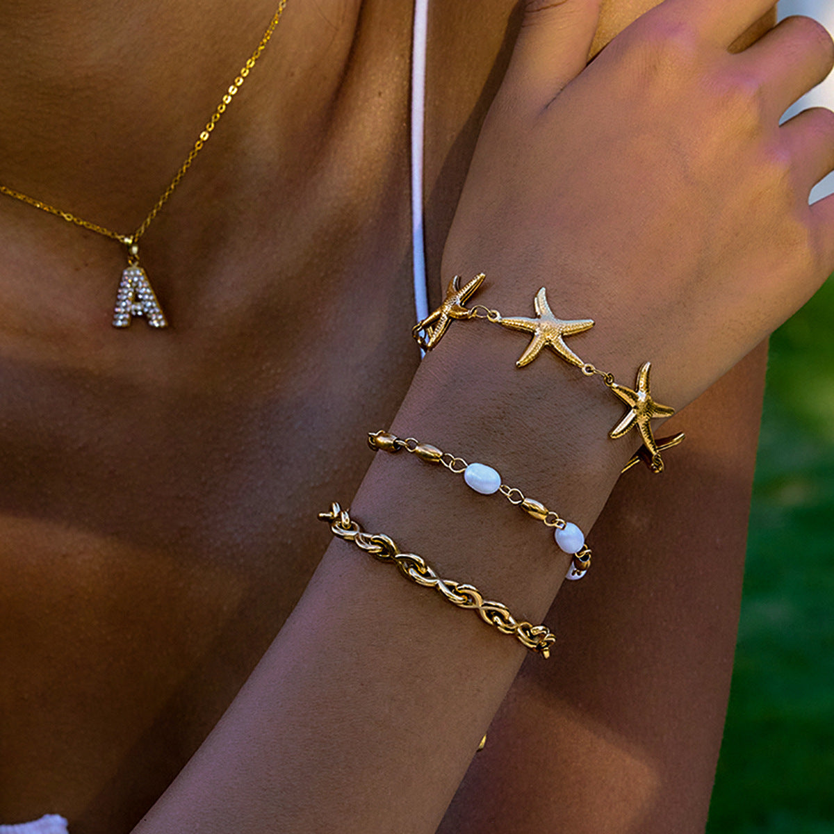 Conjunto de 3 Pulseiras em Aço Inoxidável