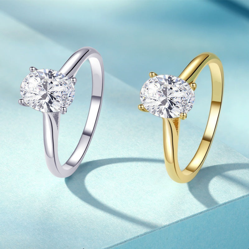 Anel com Zircónia Oval