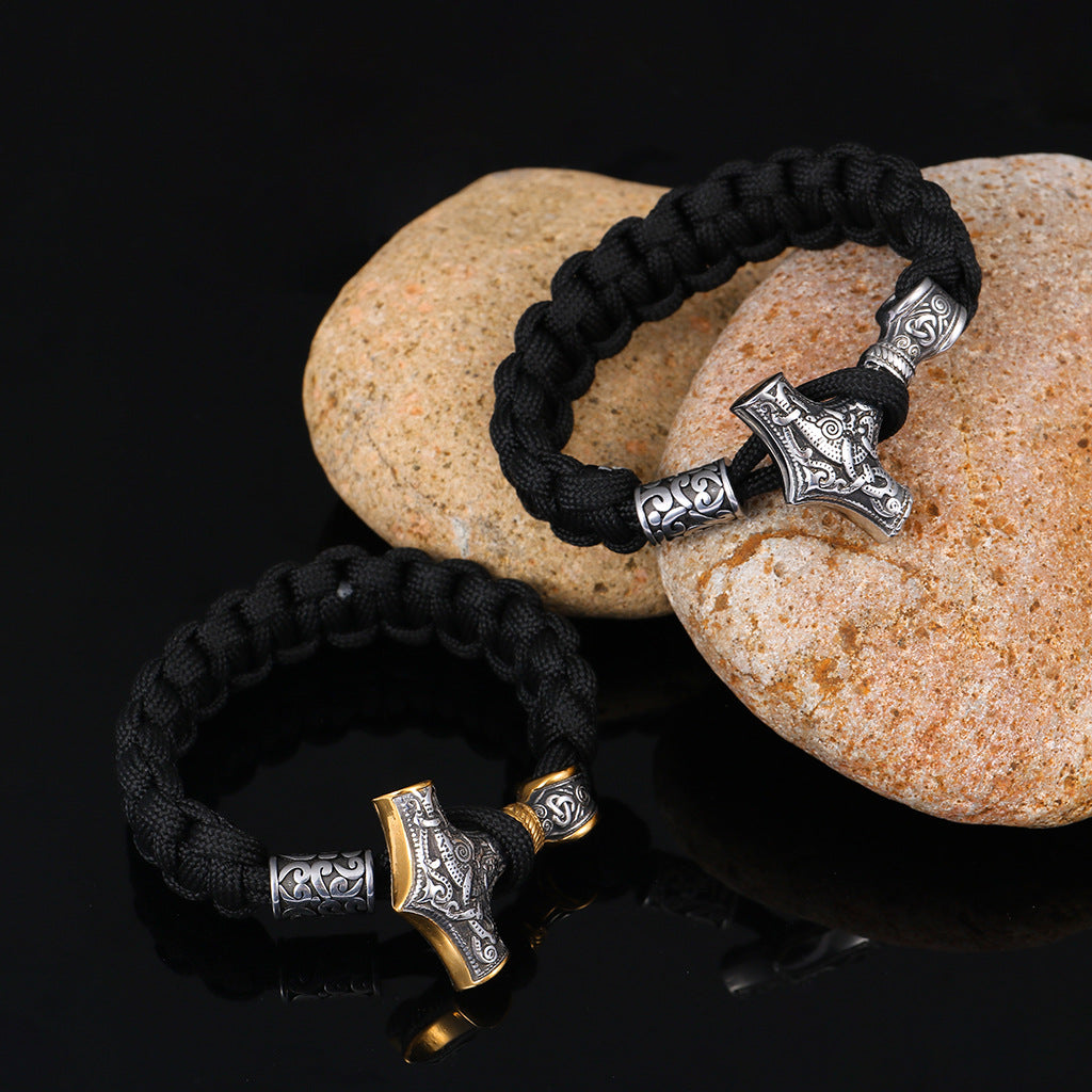 Pulseira Paracord em Aço Inoxidável