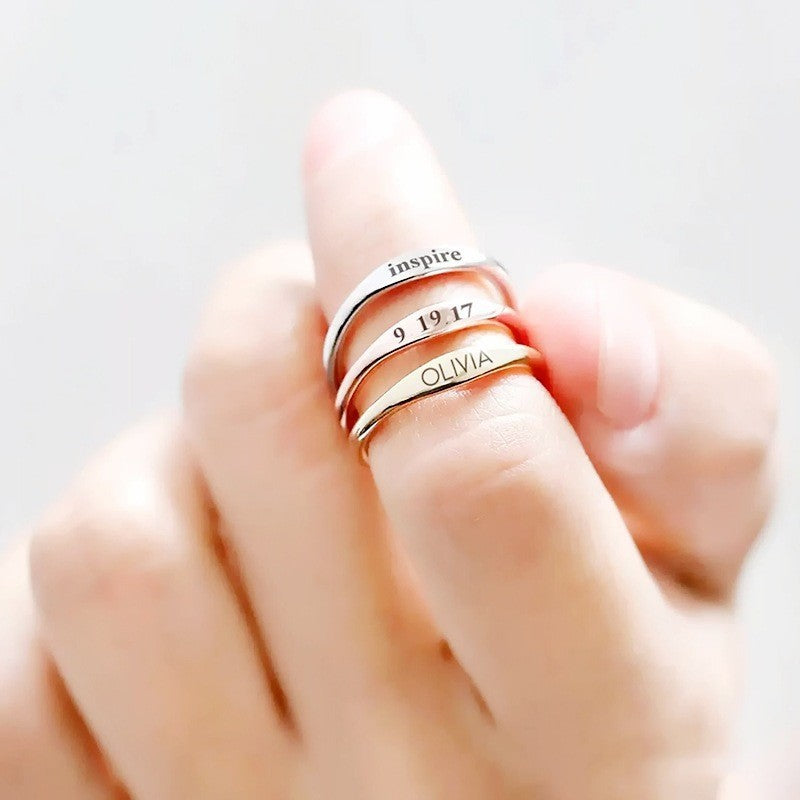 Anel Personalizado em Aço Inoxidável