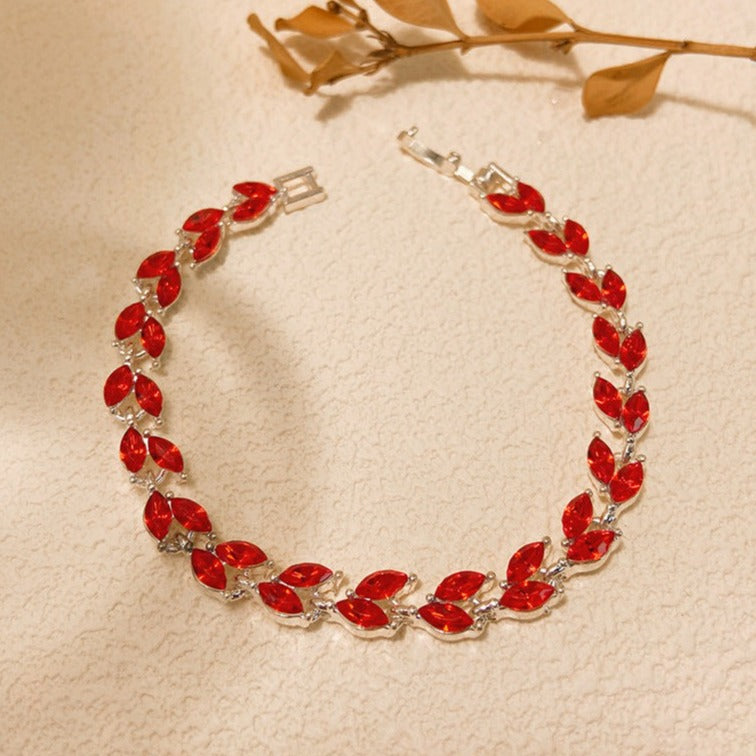 Pulseira Folha com Zircônia