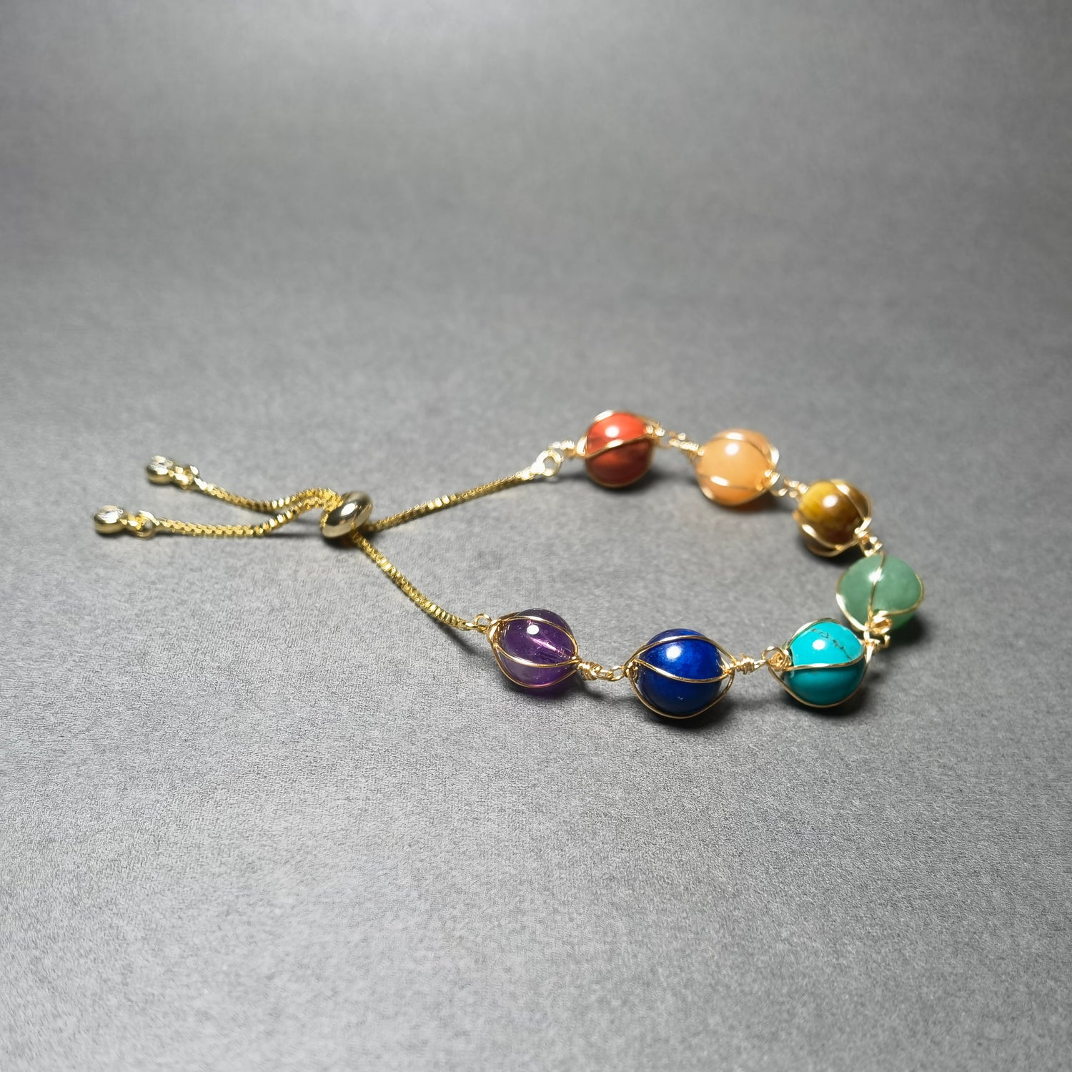 Pulseira 7 Chakras em Pedra Natural