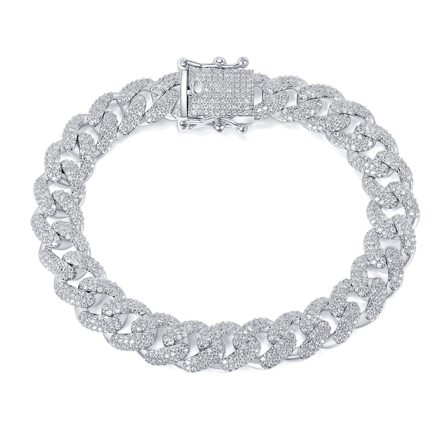 Pulseira Cubana com Zircônia