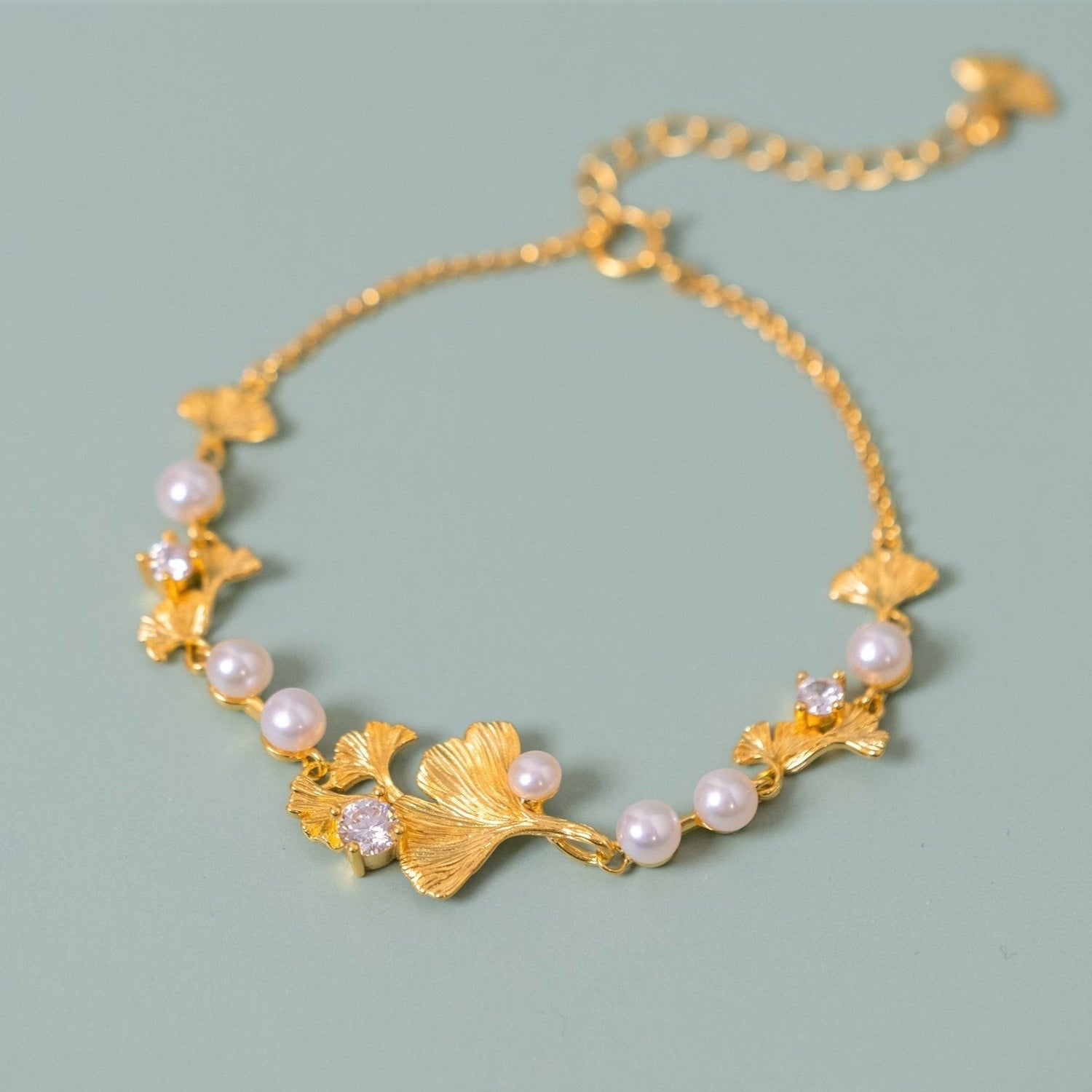 Pulseira Ginkgo Dourada