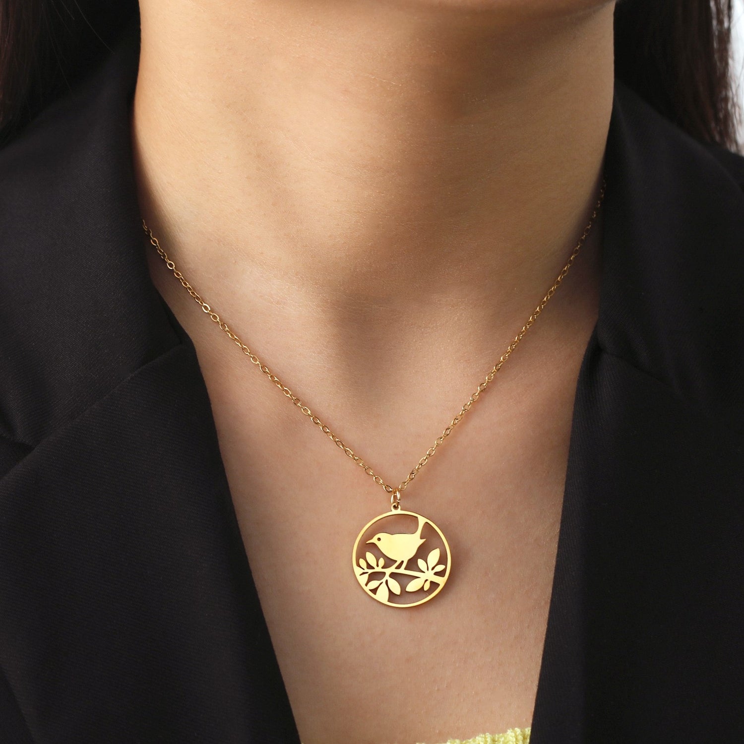 Colar Bird em Aço Inoxidável