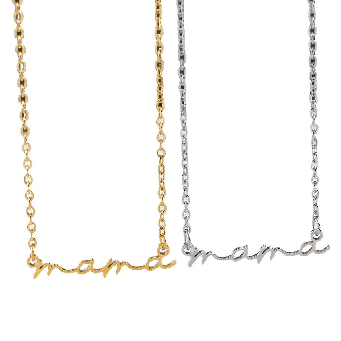Collar de acero inoxidable con la palabra Mamá