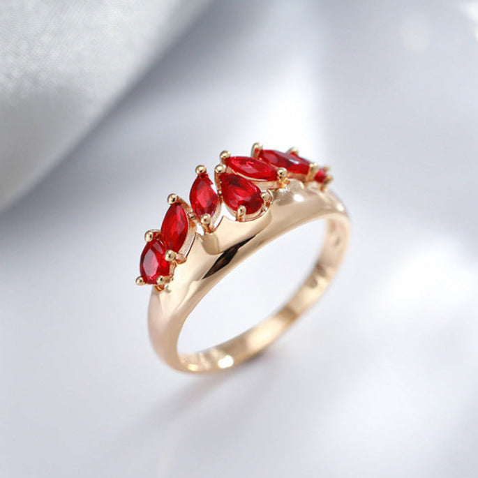 Anel Retro com Zircónia