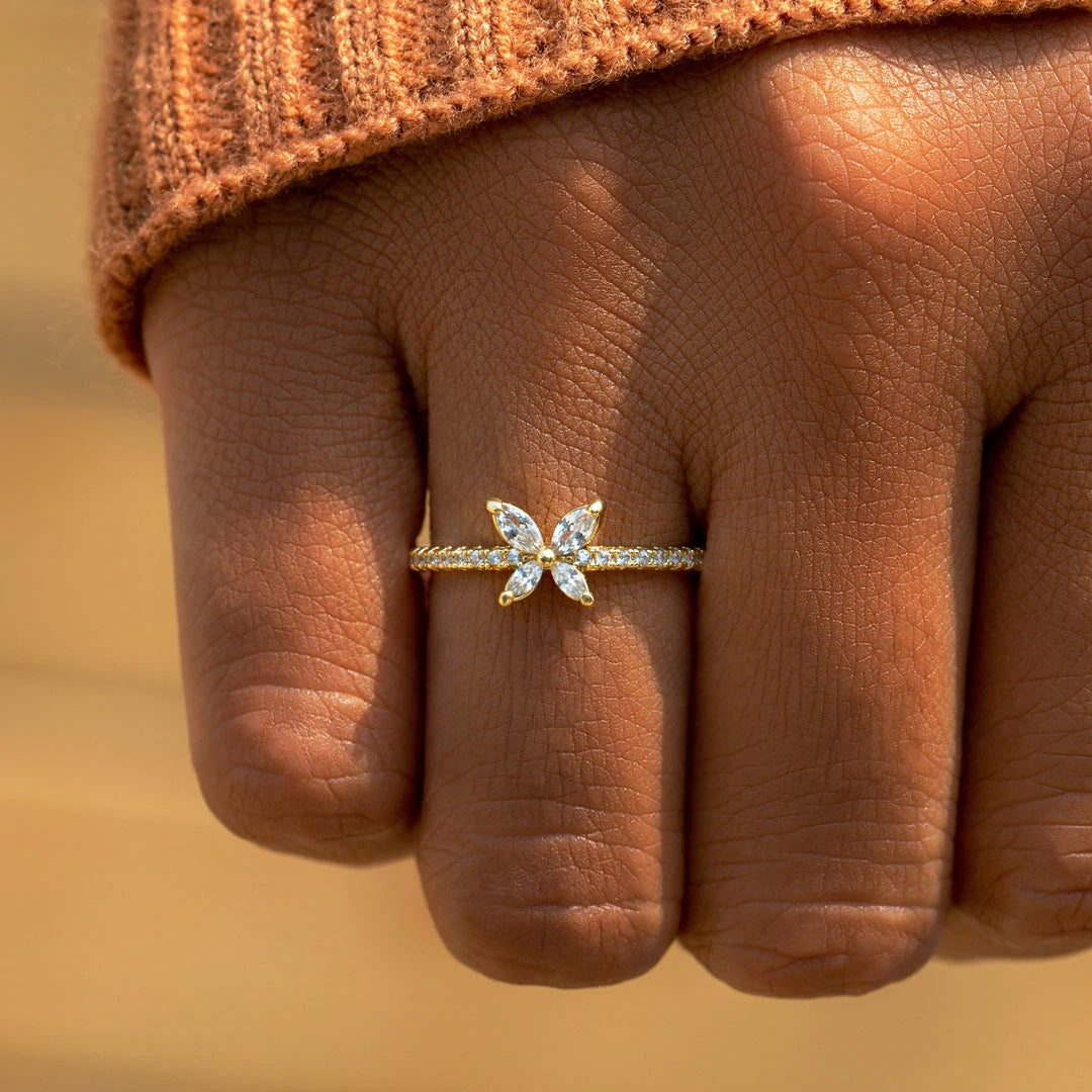 Anel Butterfly com Zircónia