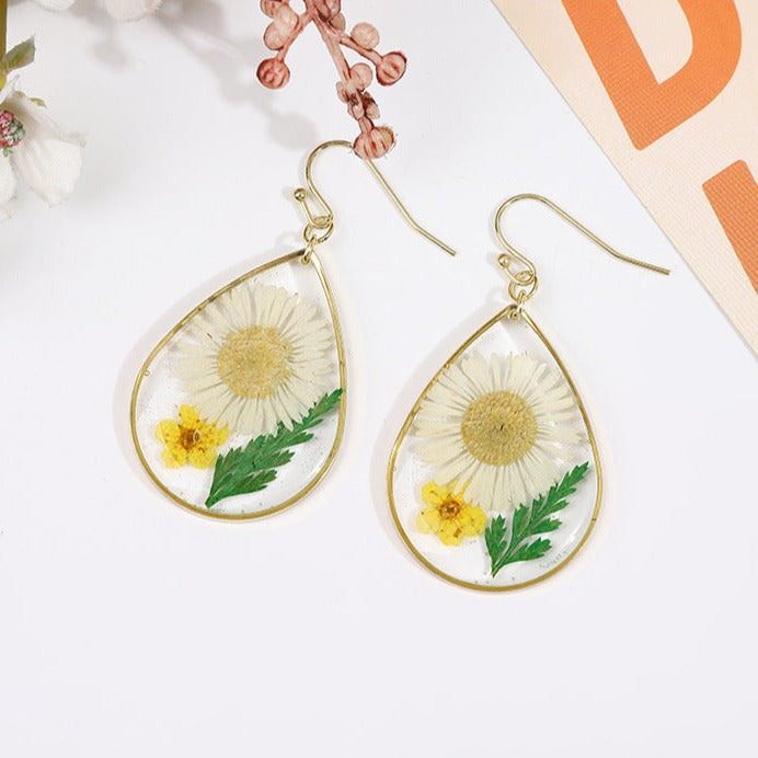 Chrysanthemum Drop Earrings