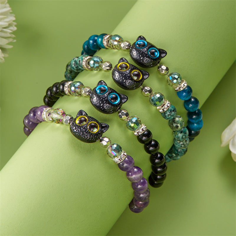 Kitten Bracelet in Natural Stone