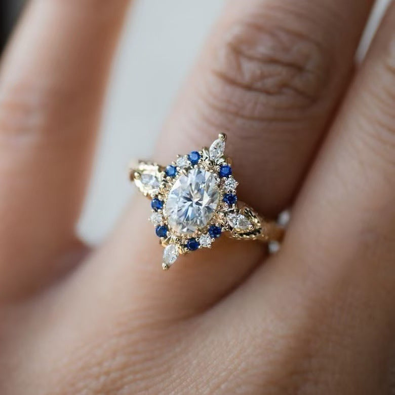 Anel Vintage com Zircónia