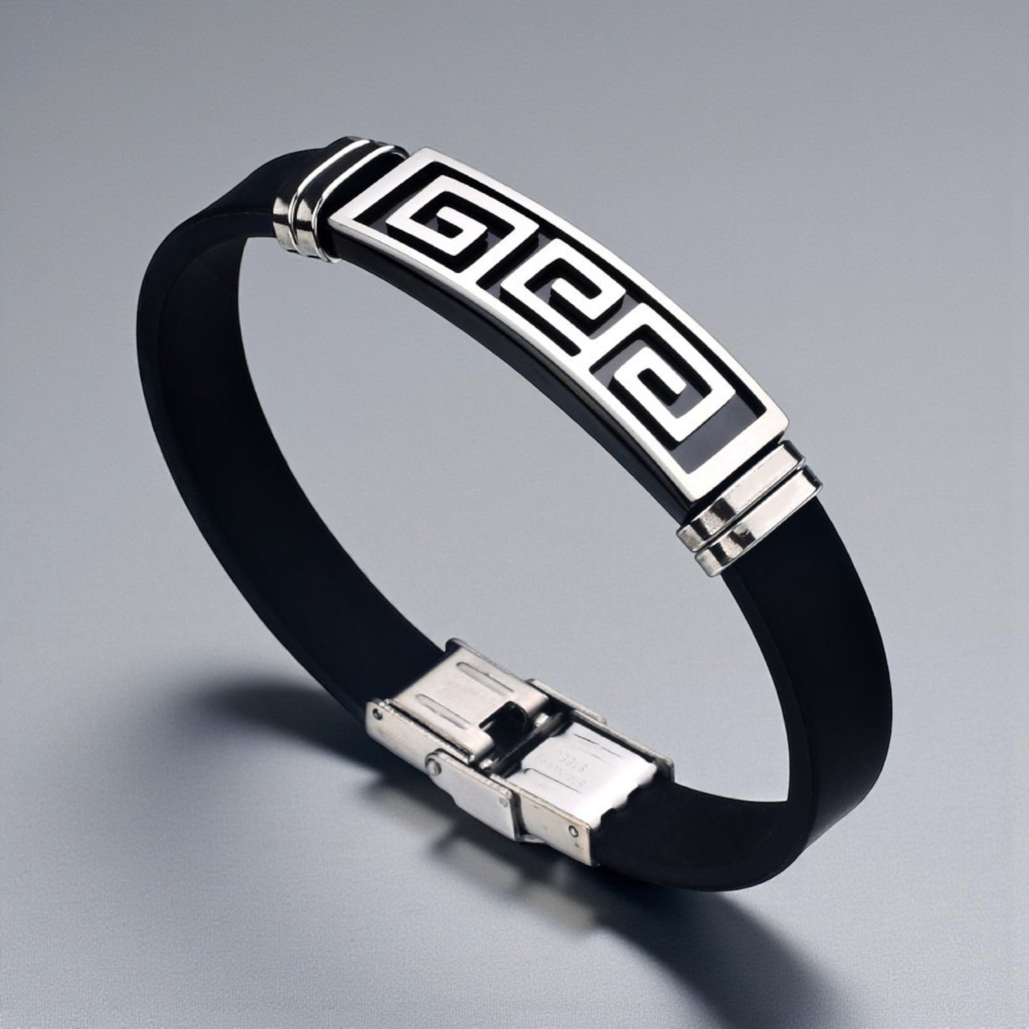 Pulseira de Silicone e Aço Inoxidável