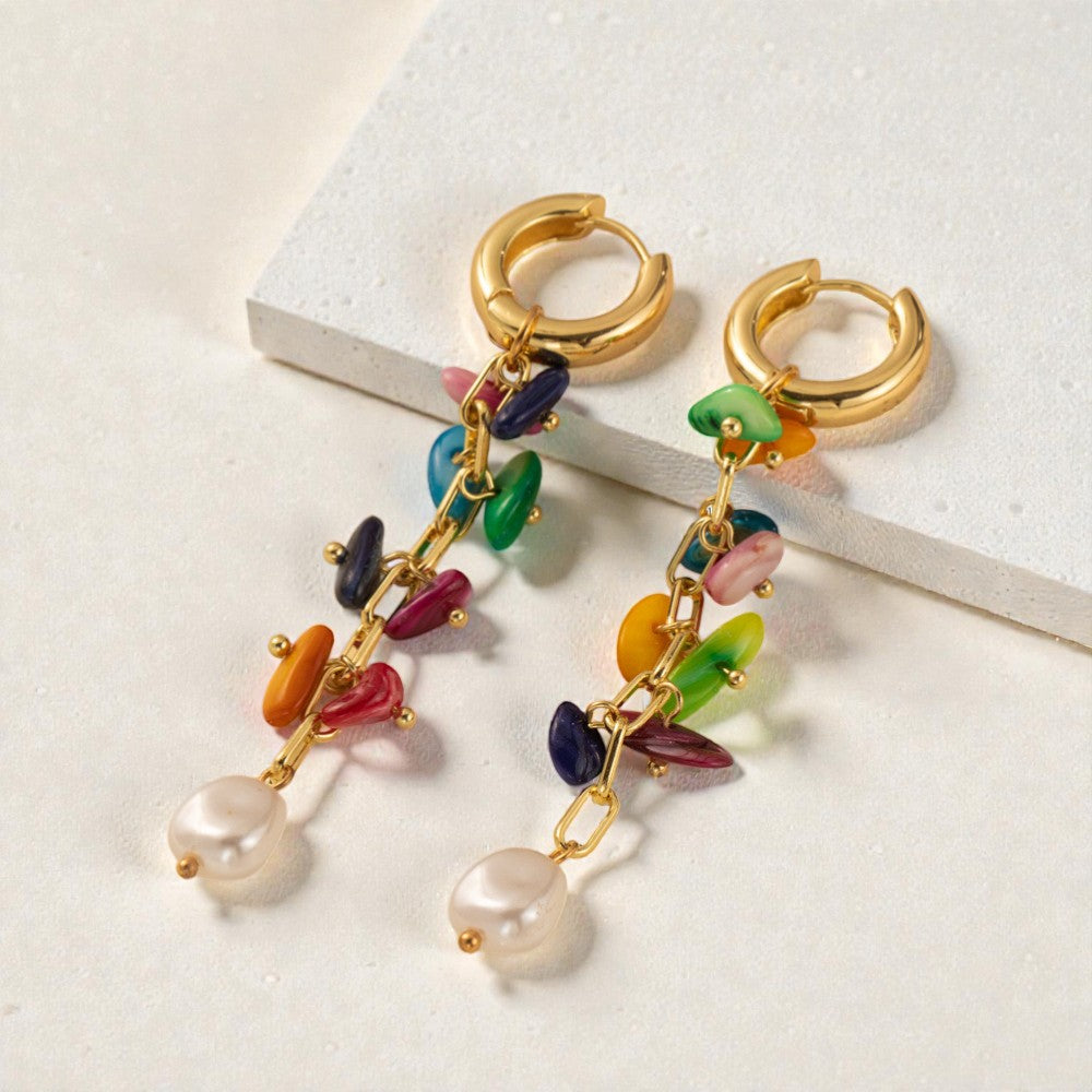 Brincos Minimalistas Coloridos Personalizados