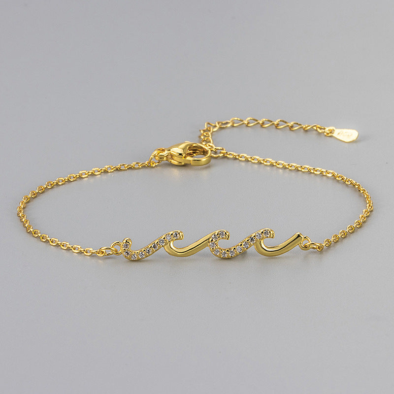 Pulseira Wave com Zircónia