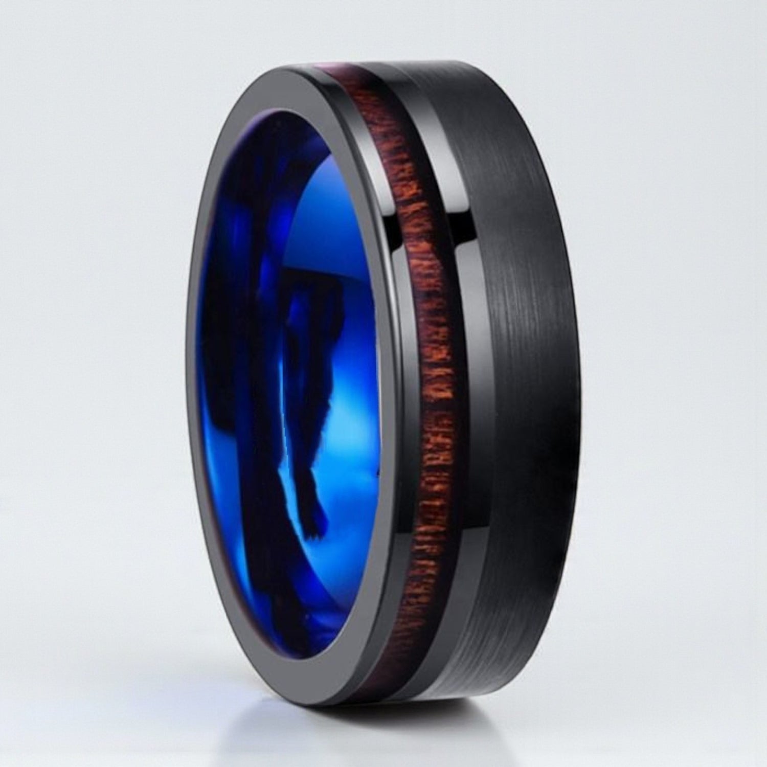 Anel em Aço de Tungsténio Fosco