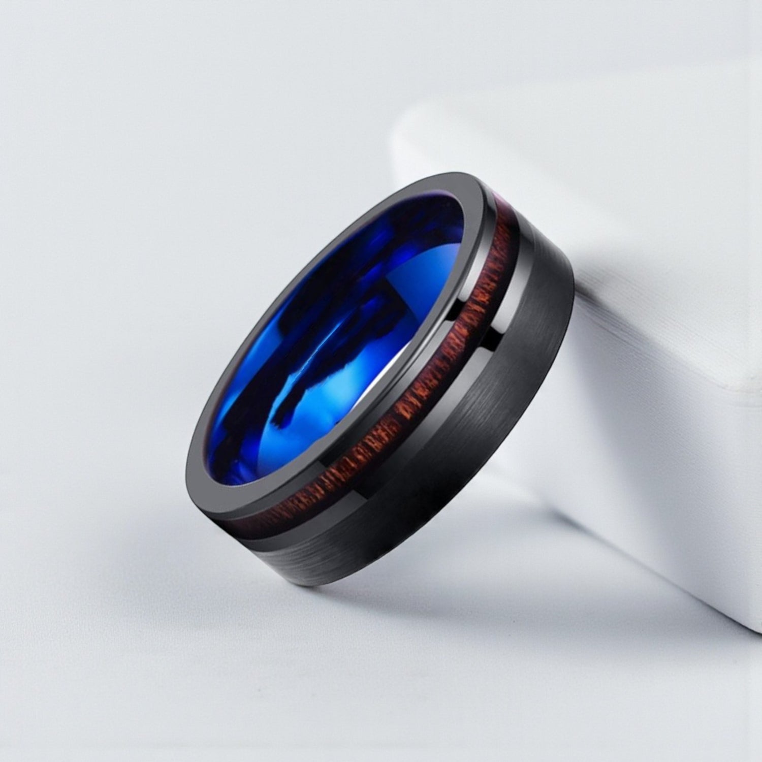 Anel em Aço de Tungsténio Fosco