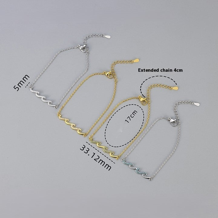 Pulseira Wave com Zircónia