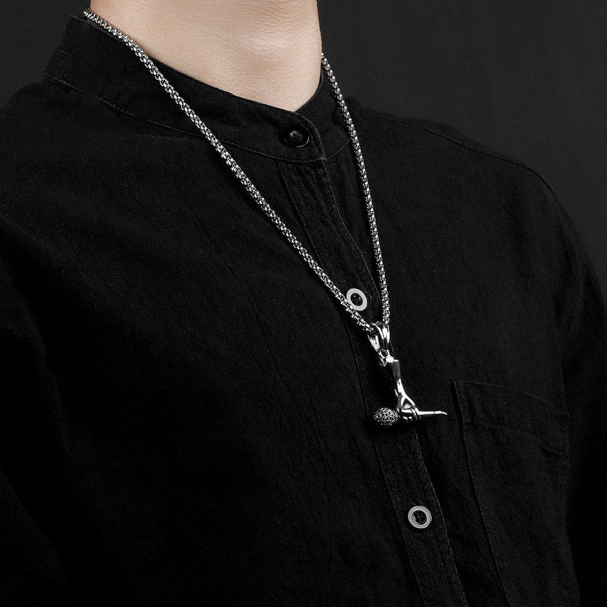 Colar Microphone em Aço Inoxidável