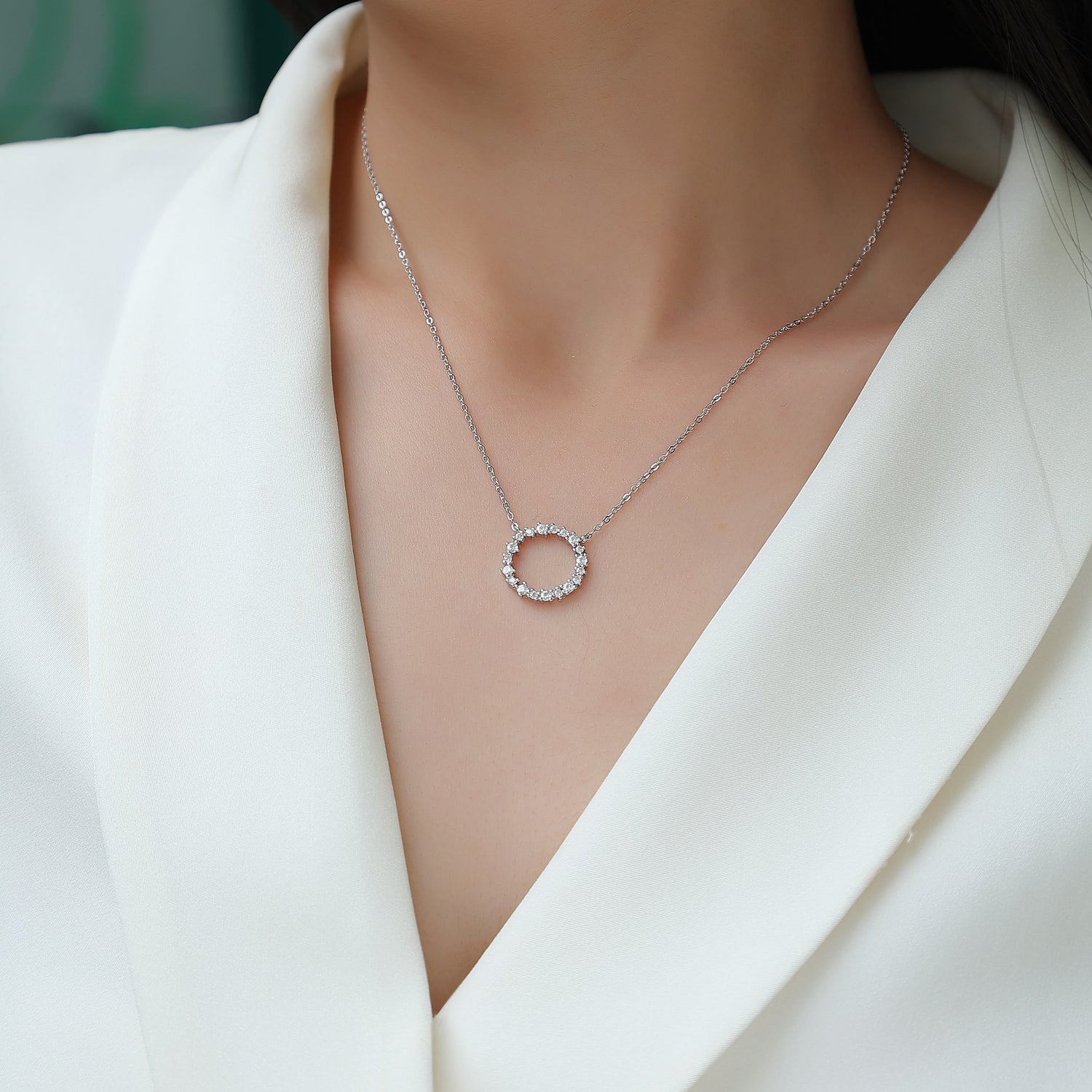 Colar Bibo em Prata 925 com Moissanite