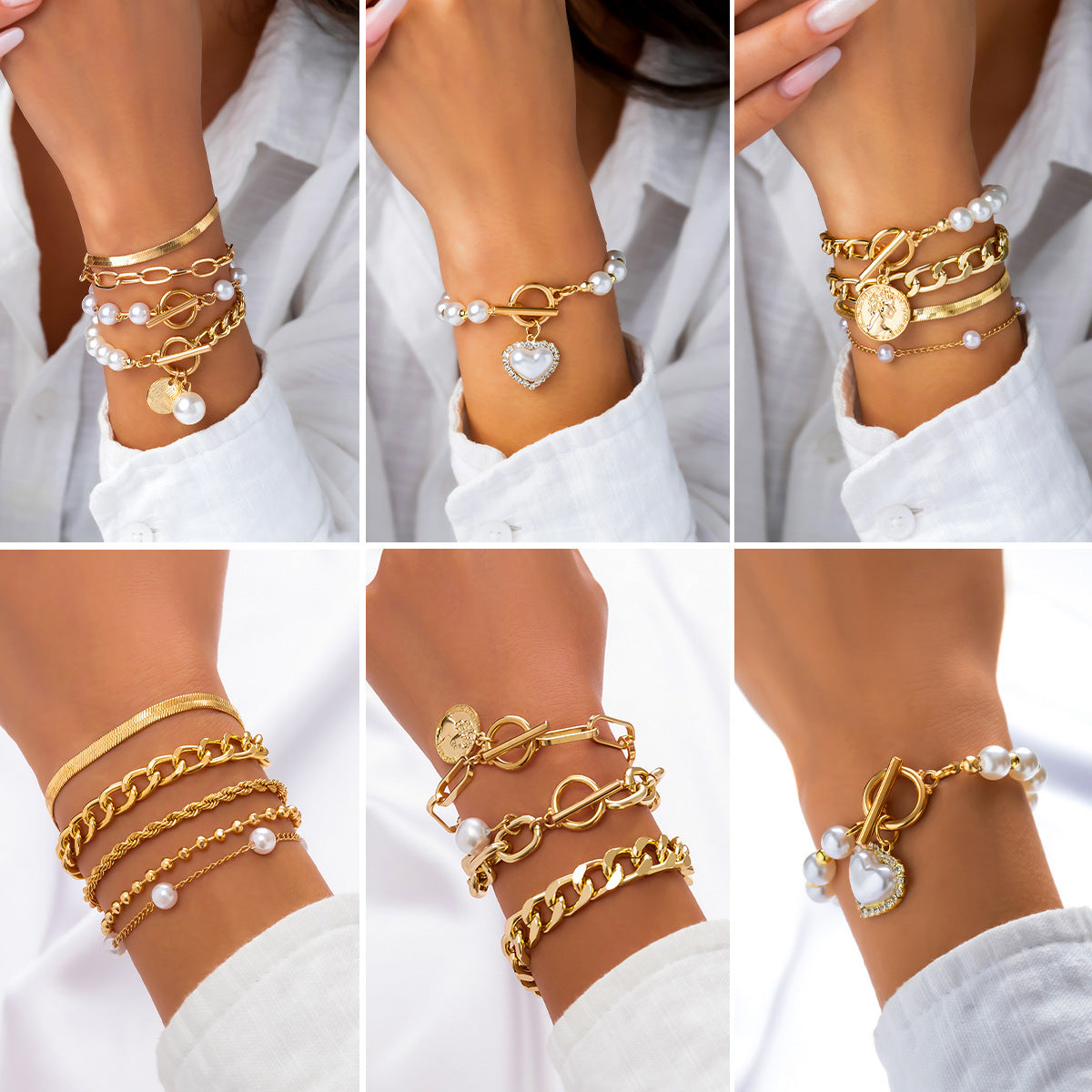 Conjunto de Pulseiras Retro