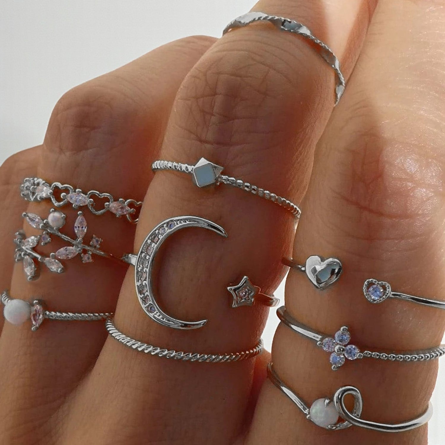 Conjunto de 10 Anéis Starry