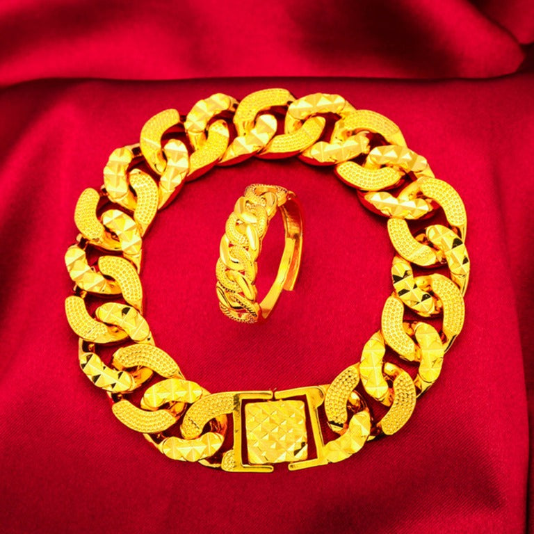 Pulseira de Elo e Anel