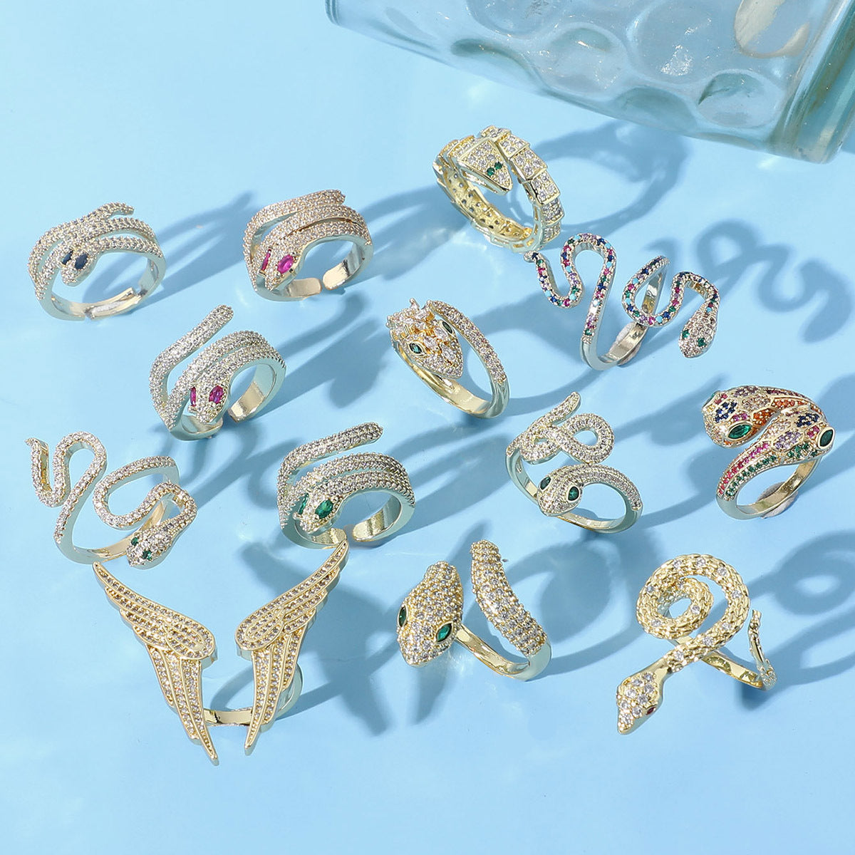 Anel Snake com Zircónia