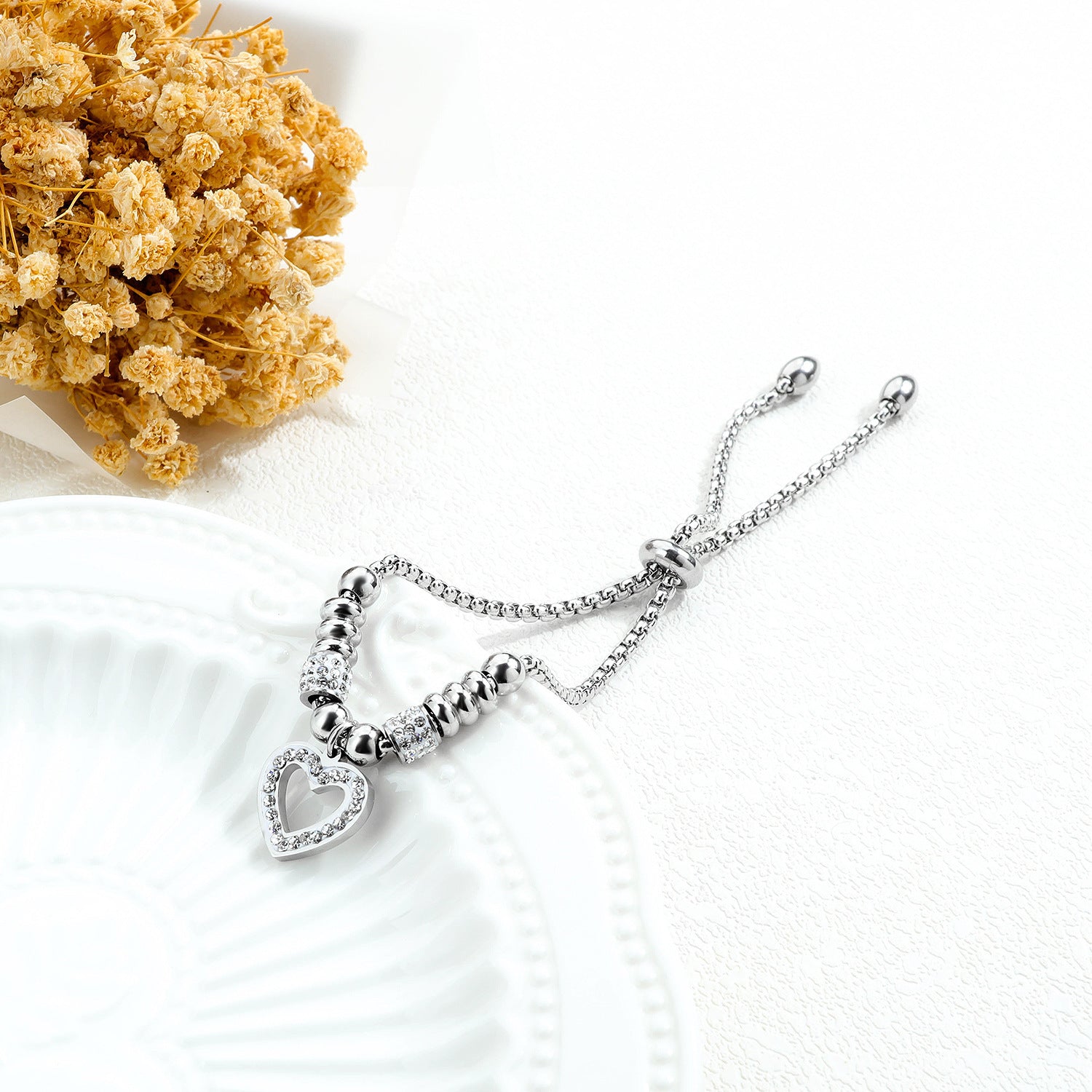 Pulseira Heart em Aço Inoxidável 316L