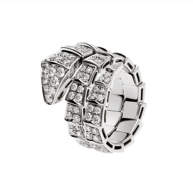 Anel Snake com Zircónia