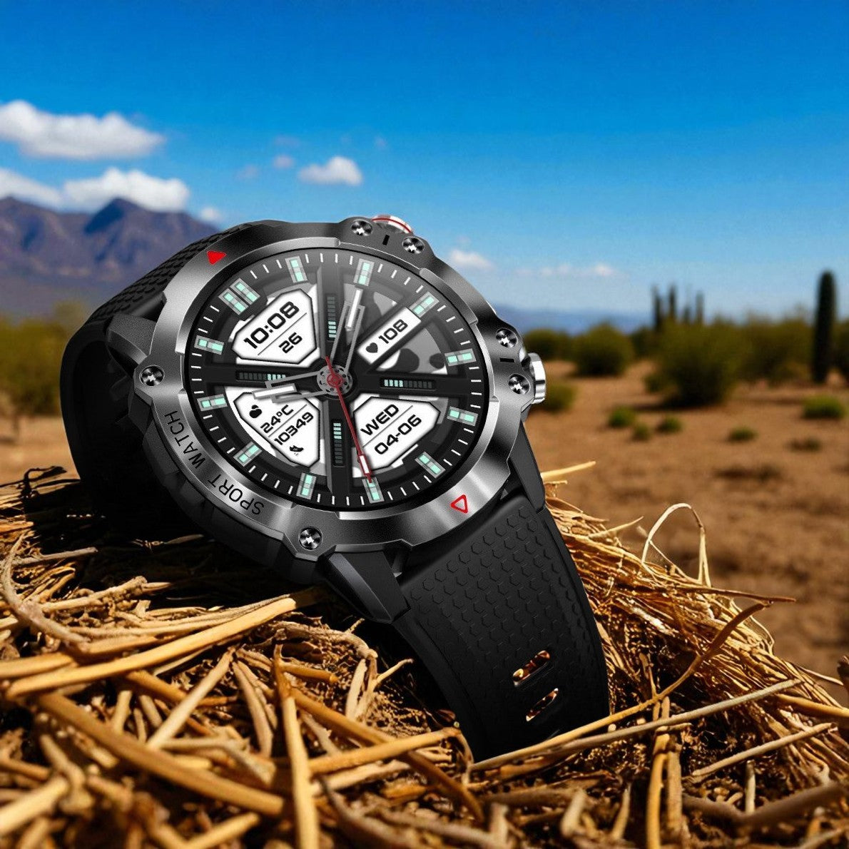 Smartwatch Multifuncional - Resistência, Saúde e Conectividade em Qualquer Aventura