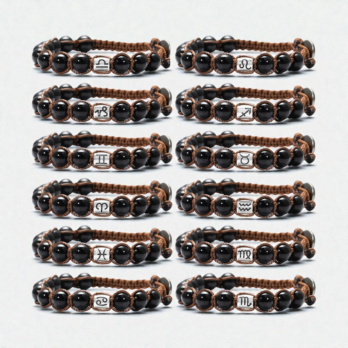 Pulseira Zodíaco em Obsidiana Natural