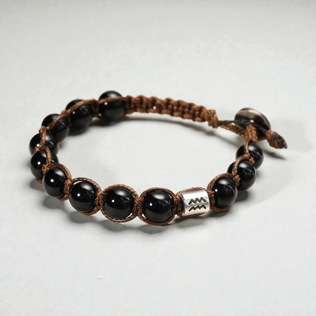 Pulseira Zodíaco em Obsidiana Natural