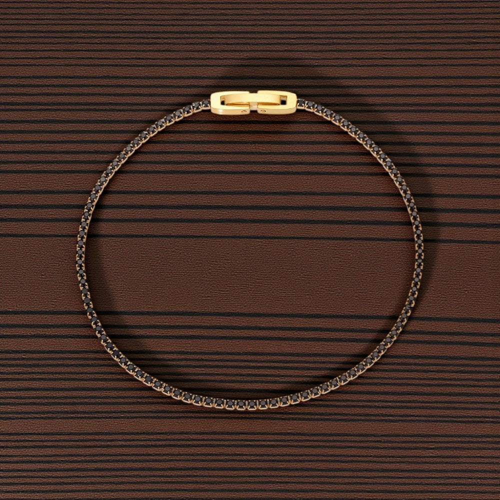 Pulseira Riviera em Aço Inoxidável com Zircónias